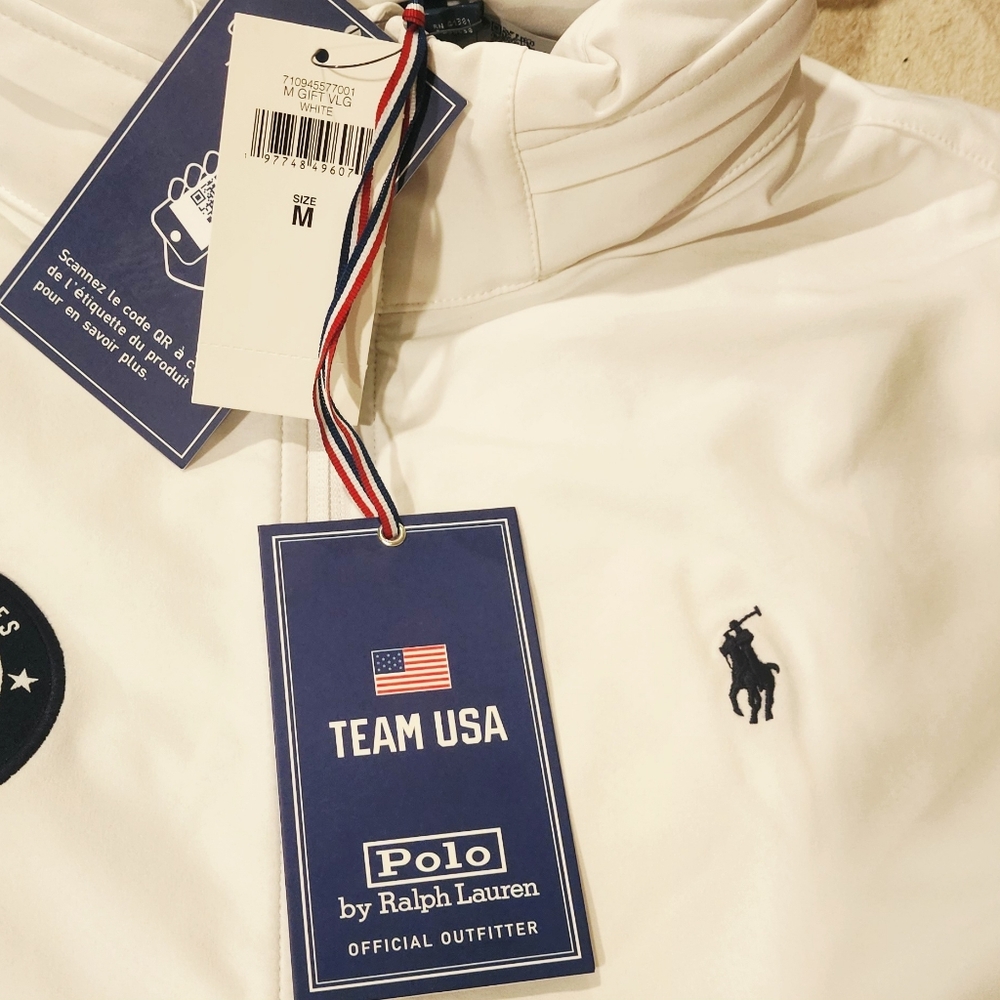 Polo Ralph Lauren White Team USA 2024 Summer Olympics Villagewear Hoodie New Med - Picture 7 of 10